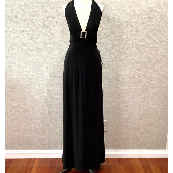 Dave & Johnny Dresses & Skirts - Dave & Johnny Laura Ryner Sexy Halter Maxi Dress Party Cocktail Black NWT